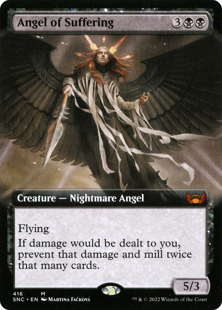 Angel of Suffering (Extended Art) (416) Foil - Streets of New Capenna