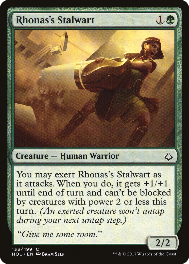 Rhonas's Stalwart (133) Foil - Hour of Devastation