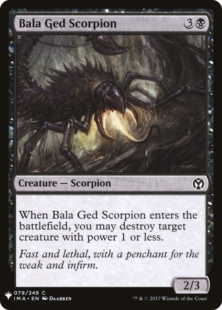 Bala Ged Scorpion (IMA-79) - The List