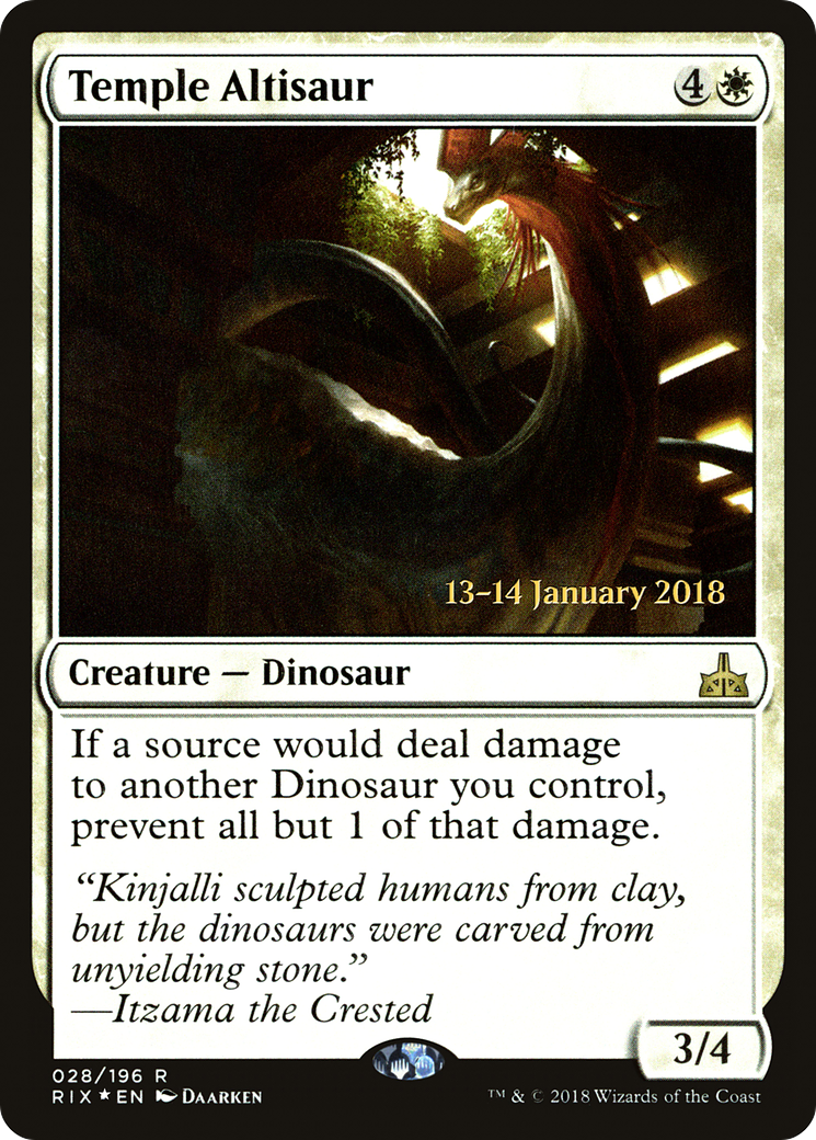 Temple Altisaur (028) Foil - Rivals of Ixalan Promos