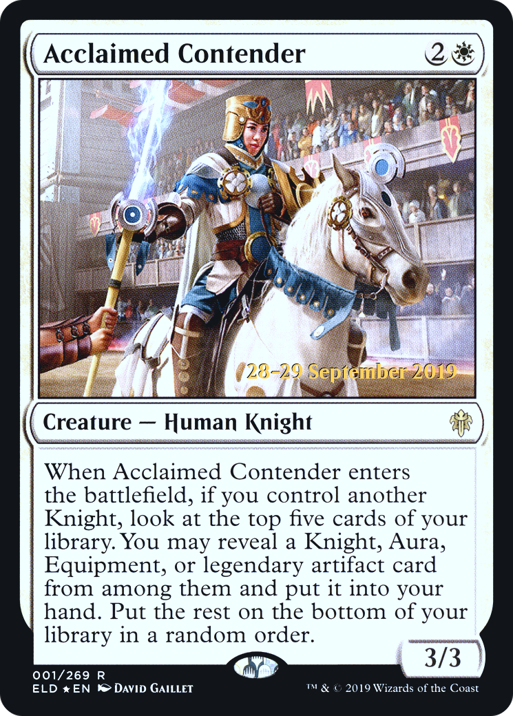 Acclaimed Contender (01s) Foil - Throne of Eldraine Promos