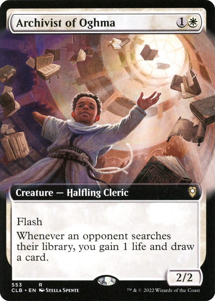 Archivist of Oghma (Extended Art) (553) Foil - Commander Legends: Battle for Baldur's Gate