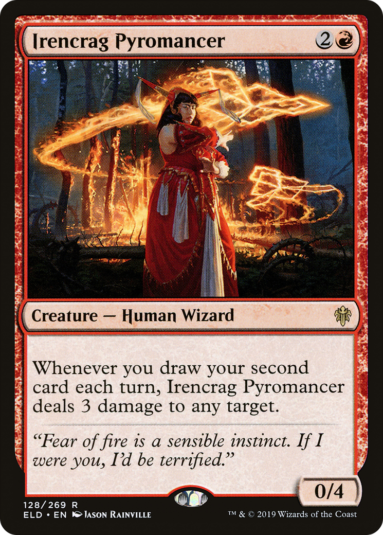 Irencrag Pyromancer (128) Foil - Throne of Eldraine