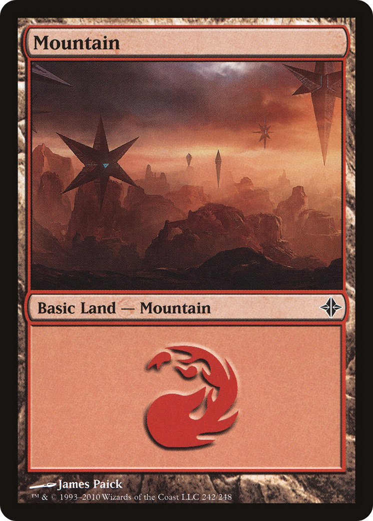 Mountain (242) Foil - Rise of the Eldrazi