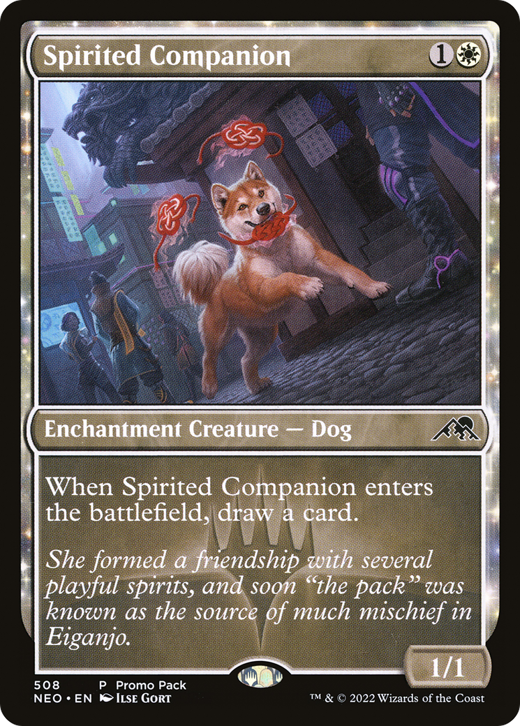 Spirited Companion (508) Foil - Kamigawa: Neon Dynasty