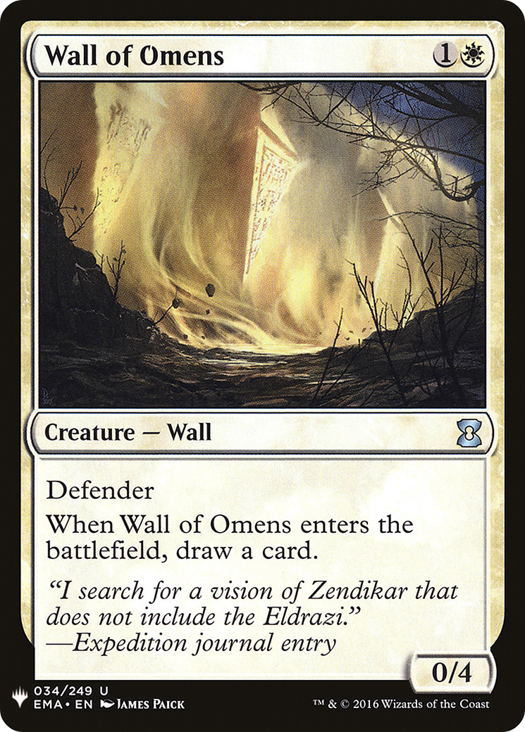 Wall of Omens (EMA-34) - The List