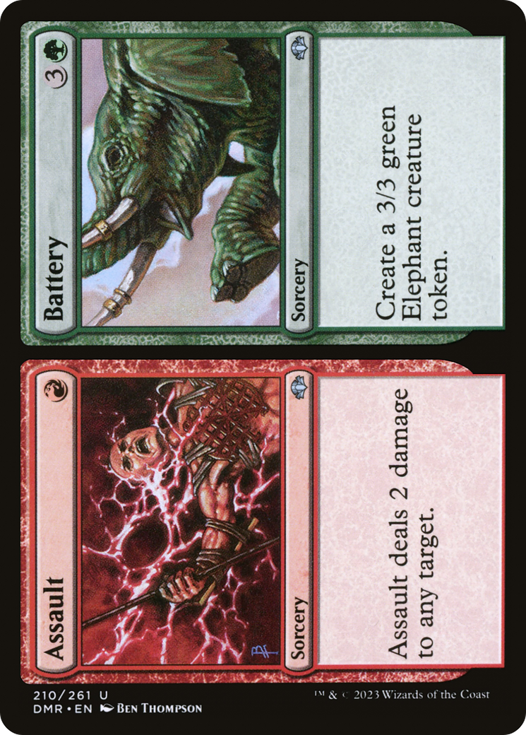 Assault // Battery (210) Foil - Dominaria Remastered