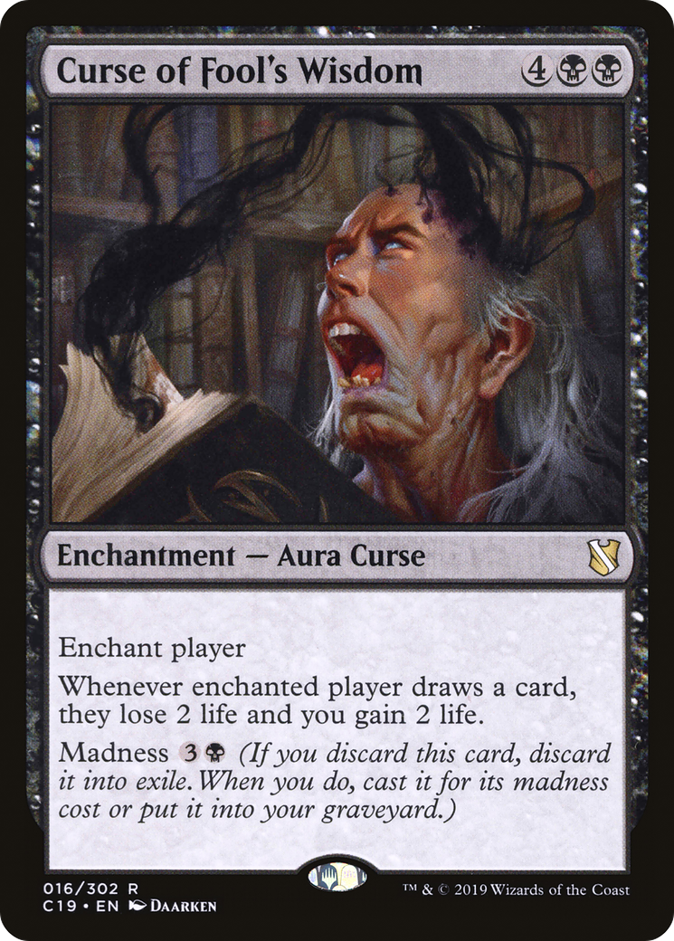 Curse of Fool's Wisdom (016) - Commander 2019