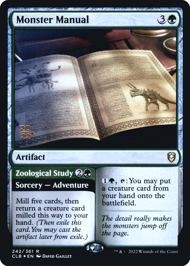 Monster Manual // Zoological Study (242s) Foil - Battle for Baldur's Gate Promos