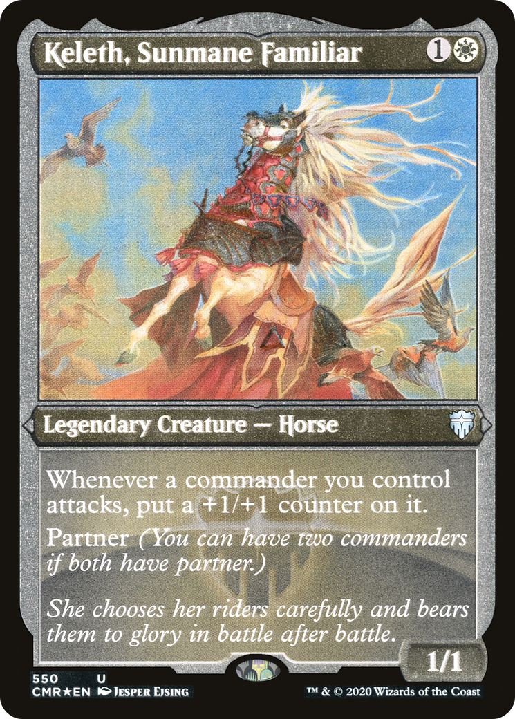 Keleth, Sunmane Familiar (550) Etched - Commander Legends