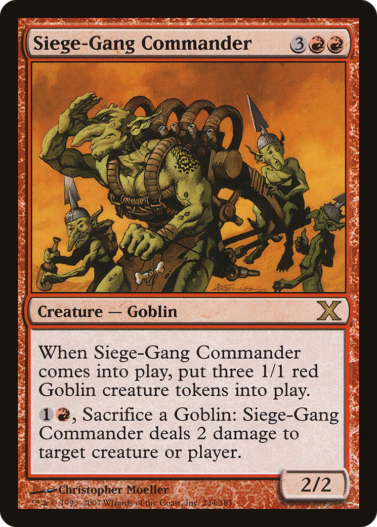 Siege-Gang Commander (234) Foil - Tenth Edition