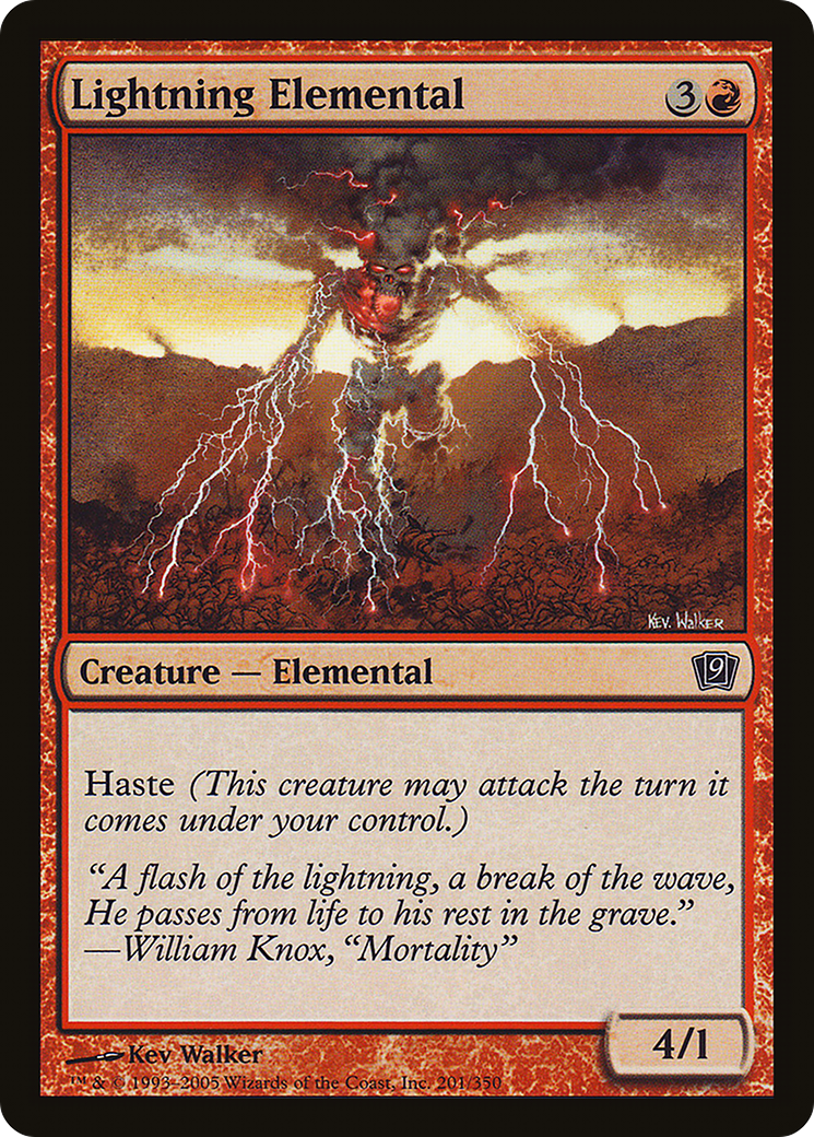 Lightning Elemental (201) - Ninth Edition