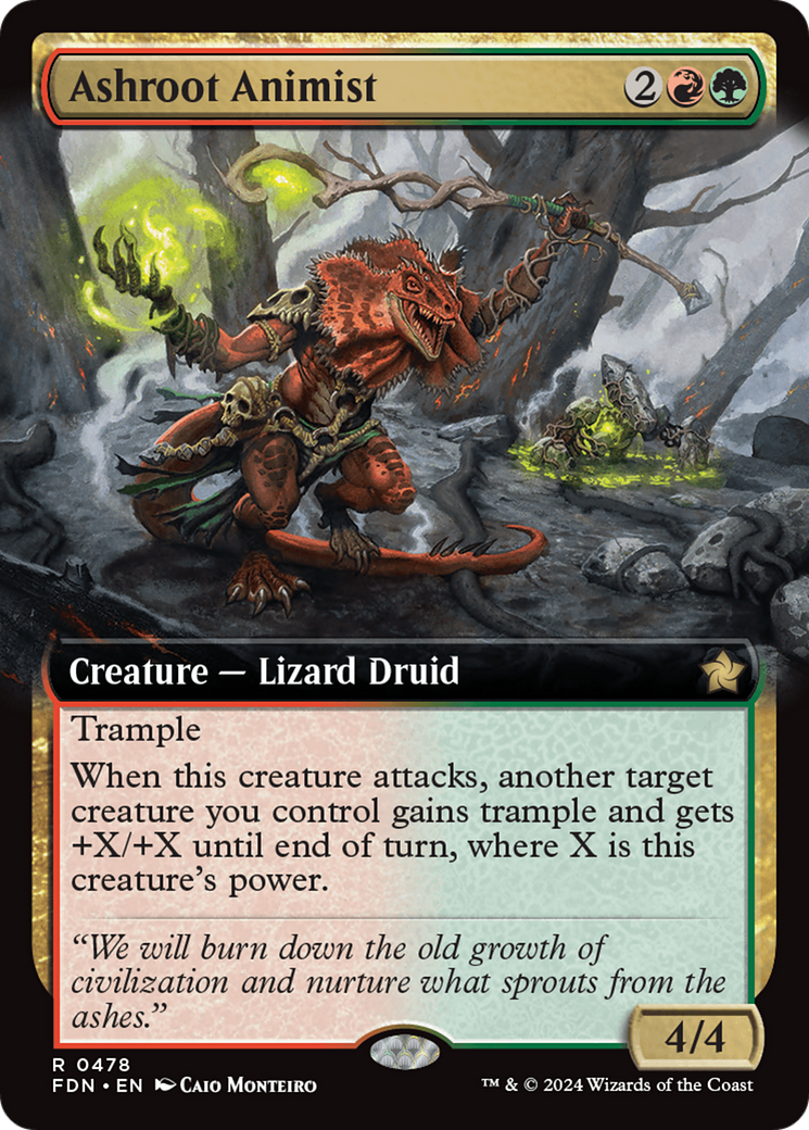 Ashroot Animist (Extended Art) (478) Foil - Foundations