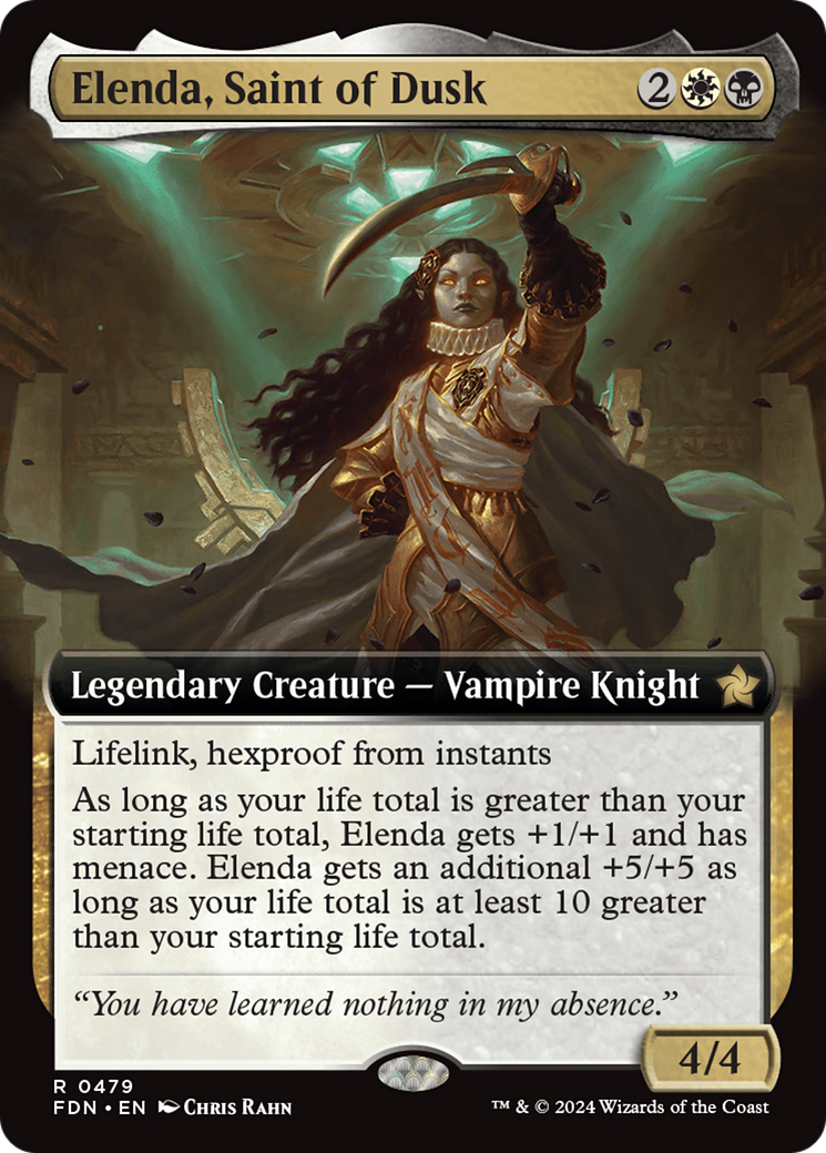 Elenda, Saint of Dusk (Extended Art) (479) Foil - Foundations