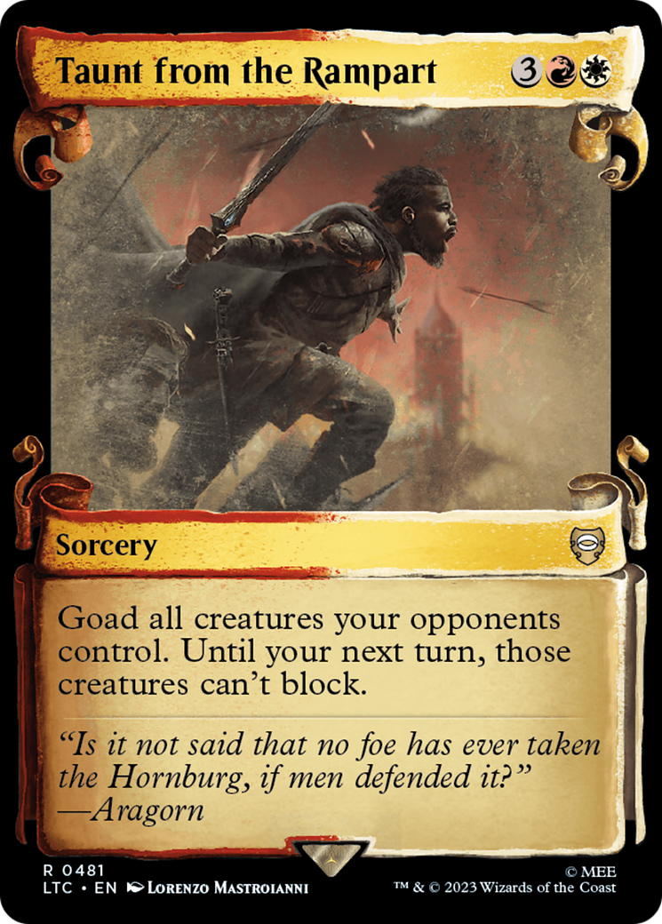Taunt from the Rampart (Showcase Scrolls) (Showcase) (481) Foil - Tales of Middle-earth Commander