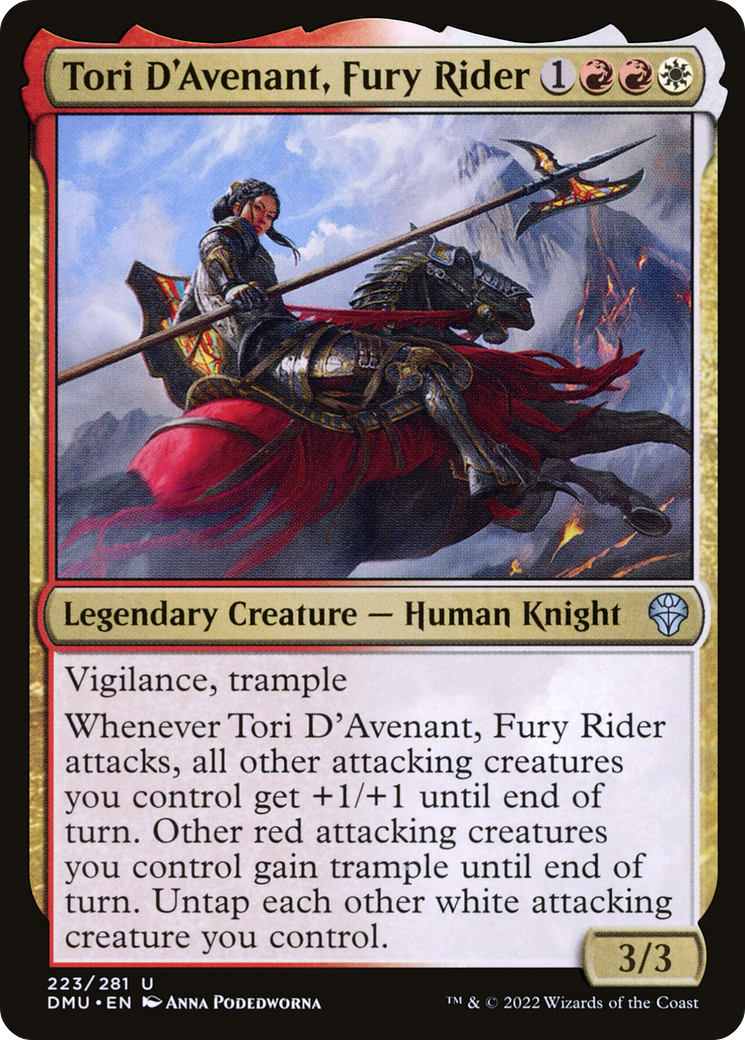 Tori D'Avenant, Fury Rider (223) Foil - Dominaria United