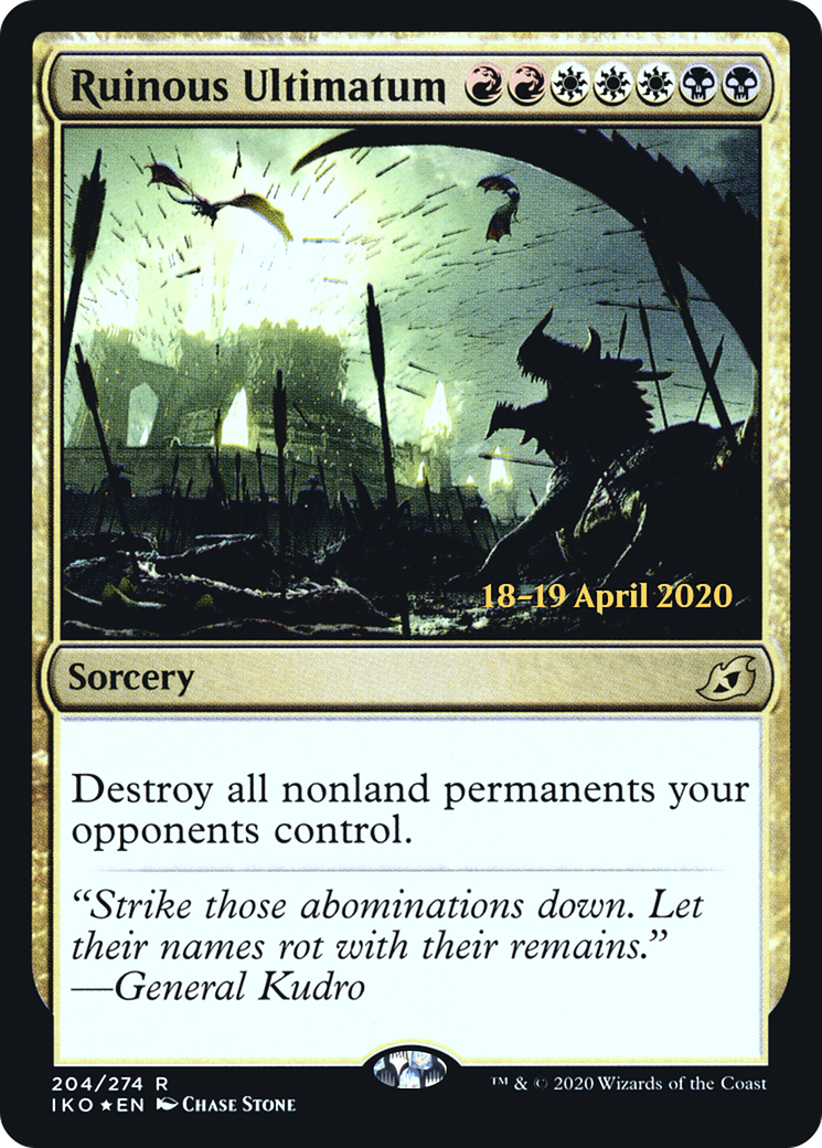 Ruinous Ultimatum (204) Foil - Ikoria: Lair of Behemoths Promos