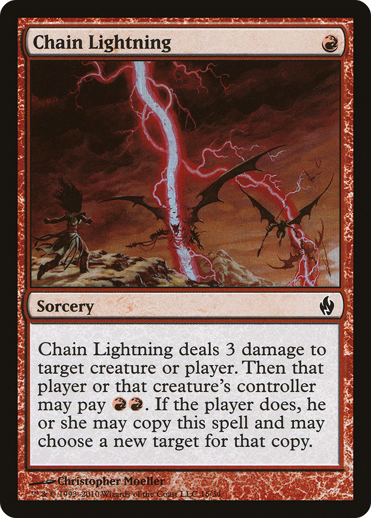 Chain Lightning (016) Foil - Premium Deck Series: Fire and Lightning