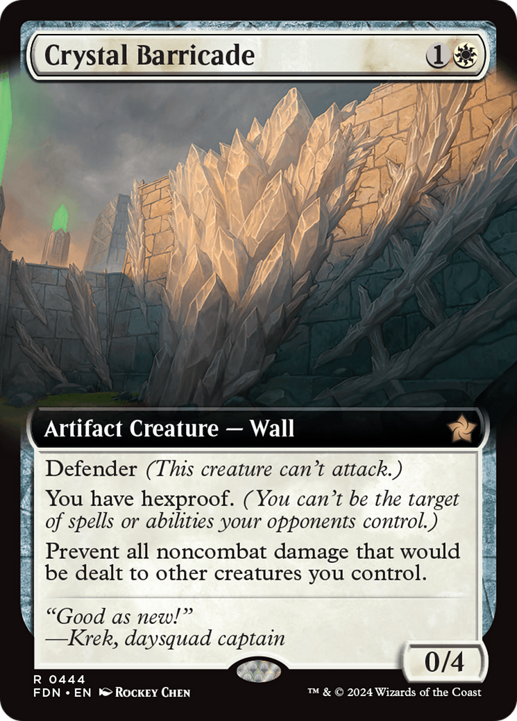 Crystal Barricade (Extended Art) (444) Foil - Foundations