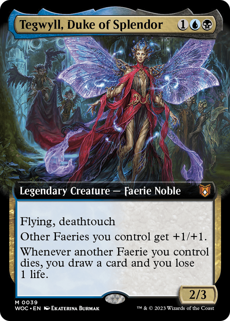 Tegwyll, Duke of Splendor (Extended Art) (039) Foil - Wilds of Eldraine Commander