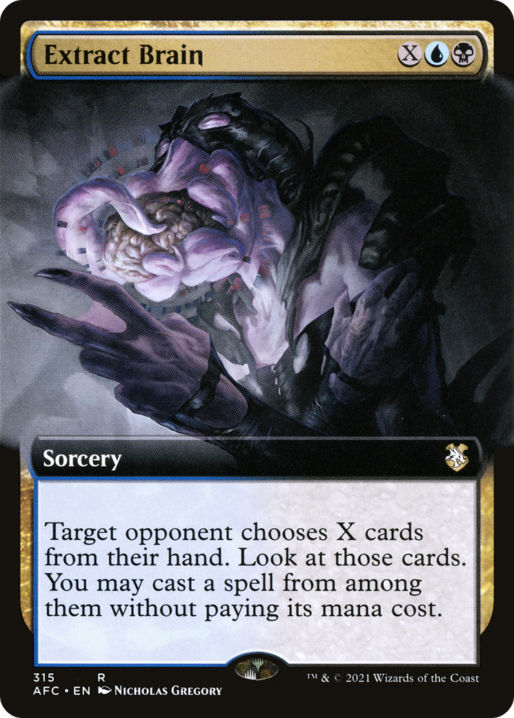Extract Brain (Extended Art) (315) - Forgotten Realms Commander