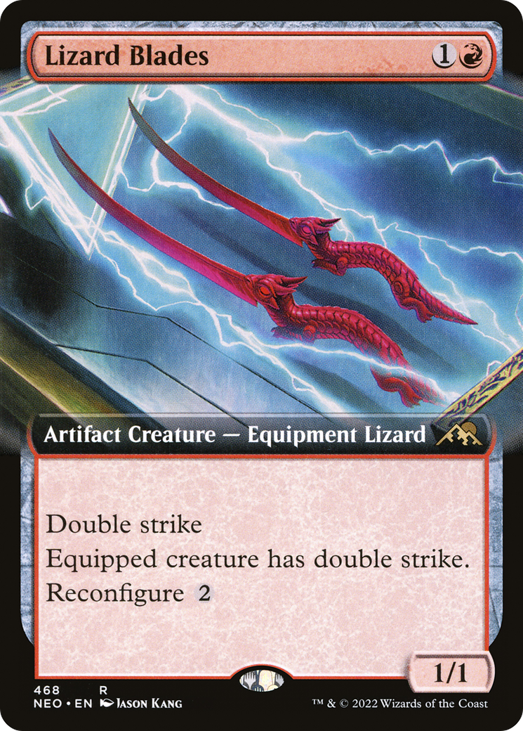 Lizard Blades (Extended Art) (468) Foil - Kamigawa: Neon Dynasty