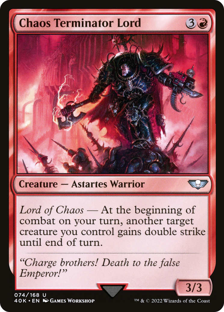 Chaos Terminator Lord (074) - Warhammer 40,000 Commander