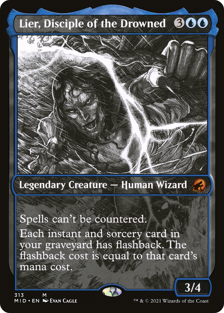 Lier, Disciple of the Drowned (Showcase) (313) Foil - Innistrad: Midnight Hunt