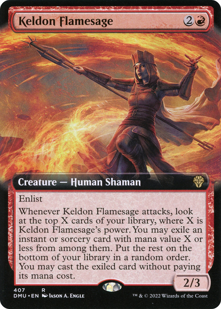 Keldon Flamesage (Extended Art) (407) - Dominaria United
