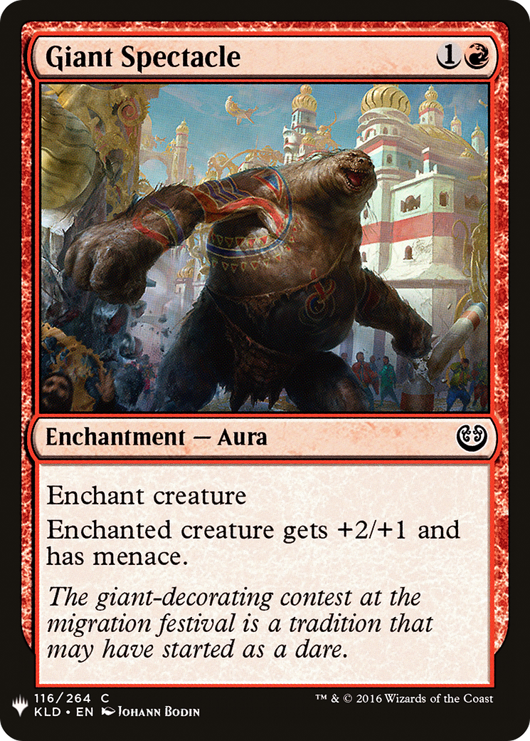 Giant Spectacle (KLD-116) - The List