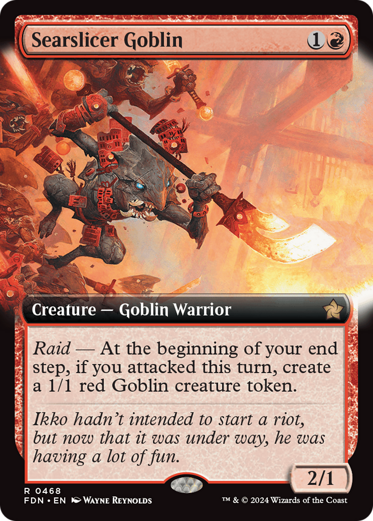 Searslicer Goblin (Extended Art) (468) Foil - Foundations