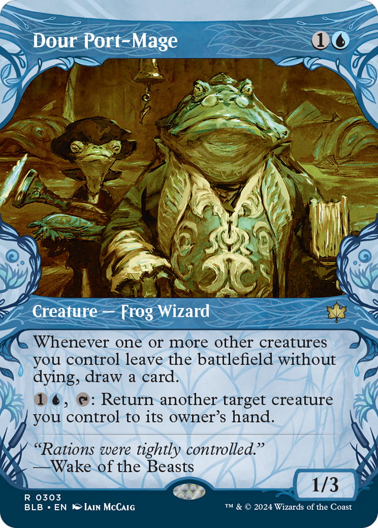 Dour Port-Mage (Showcase) (303) Foil - Bloomburrow