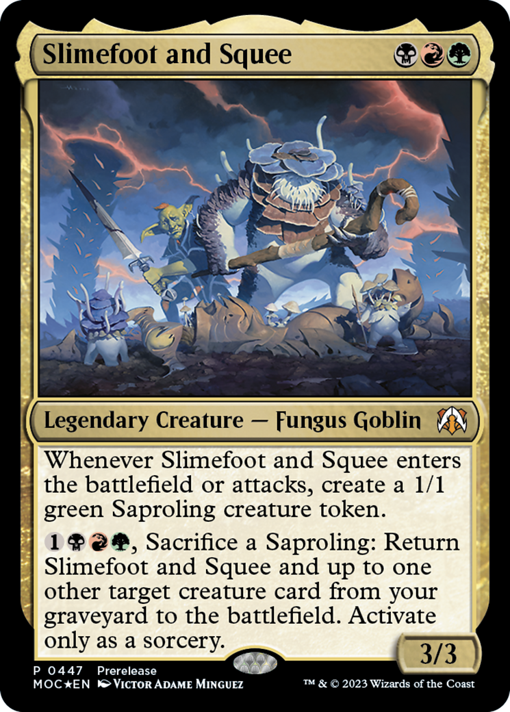Slimefoot and Squee (447) Foil - March of the Machine Commander