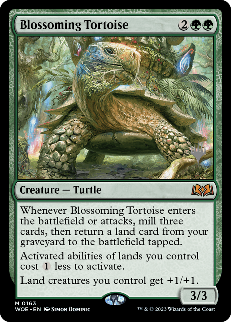Blossoming Tortoise (163p) Foil - Wilds of Eldraine Promos