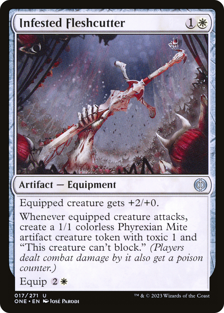 Infested Fleshcutter (017) Foil - Phyrexia: All Will Be One