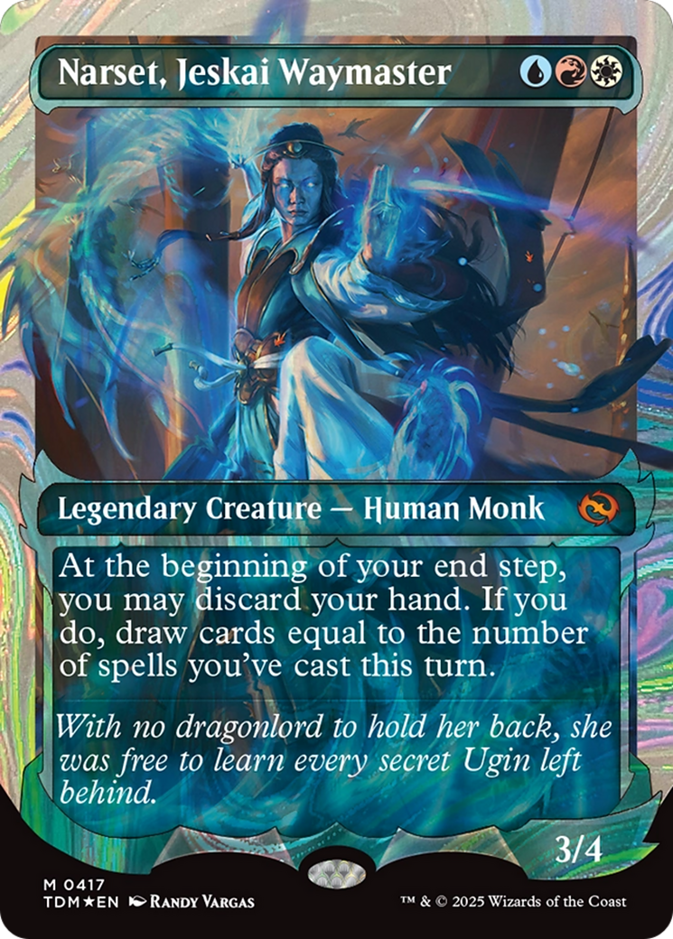 Narset, Jeskai Waymaster (Showcase) (417) Halo Foil - Tarkir: Dragonstorm