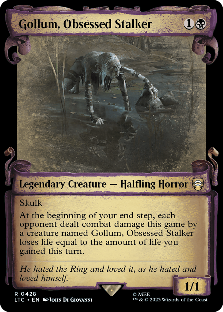 Gollum, Obsessed Stalker (Showcase Scrolls) (Showcase) (428) - Tales of Middle-earth Commander