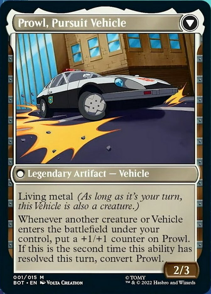 Prowl, Stoic Strategist // Prowl, Pursuit Vehicle (001) Foil - Transformers