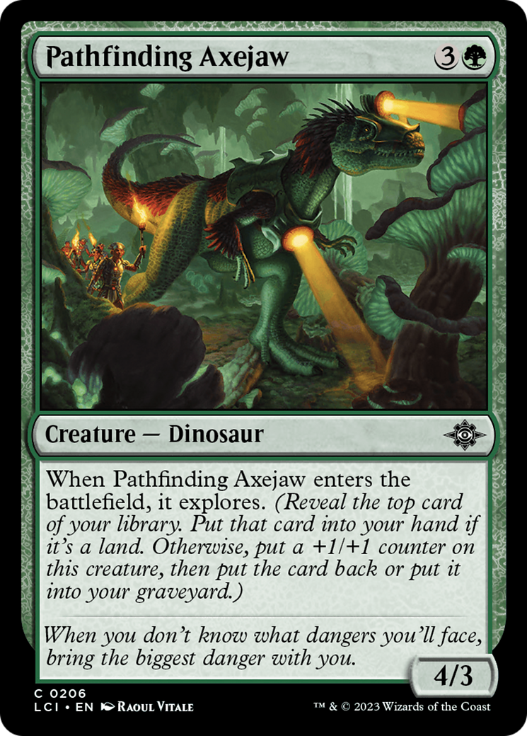 Pathfinding Axejaw (206) Foil - The Lost Caverns of Ixalan
