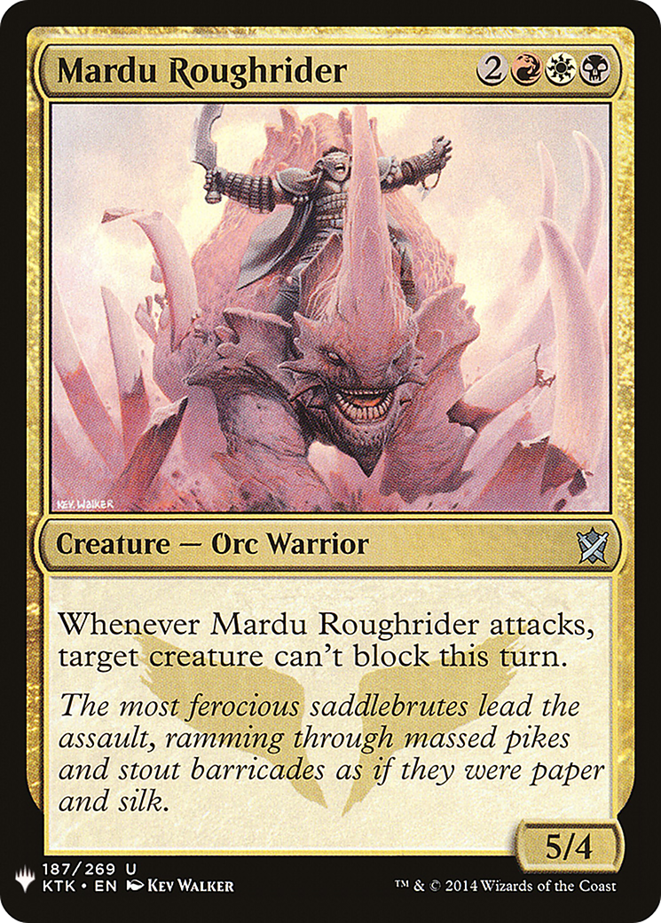 Mardu Roughrider (KTK-187) - The List