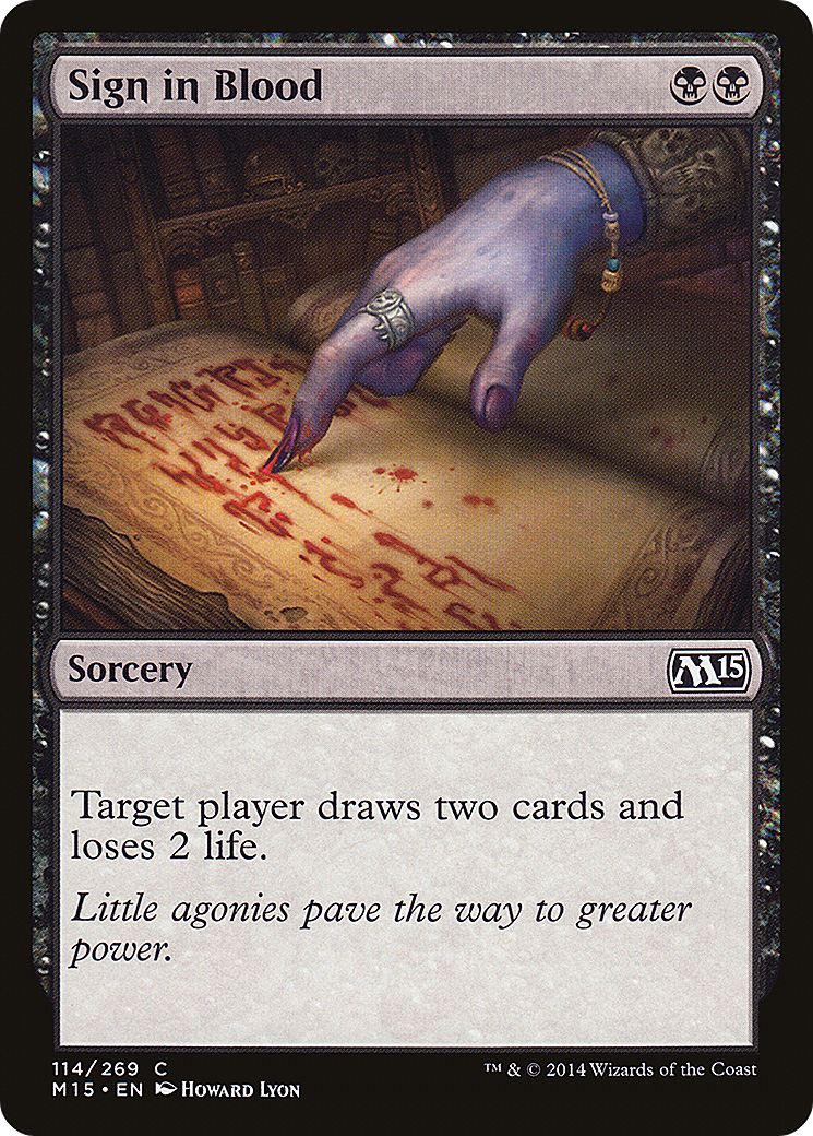 Sign in Blood (114) Foil - Magic 2015