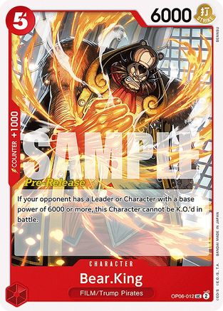 Bear.King (OP06-012) Pre-Release Cards