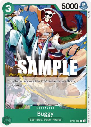 Buggy (OP03-032) Pre-Release Cards