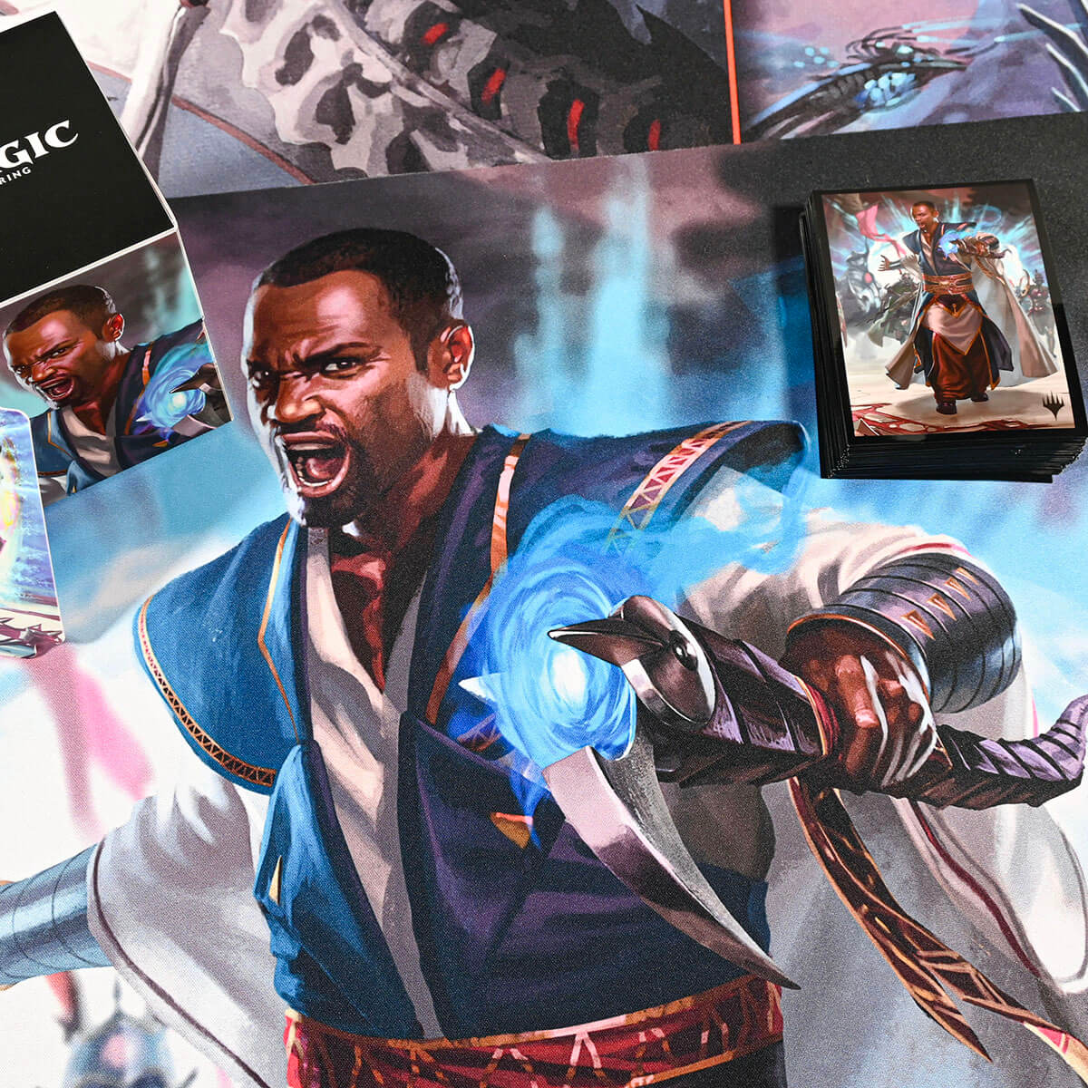 March of the Machine Playmat Teferi Akosa of Zhalfir-Silver Goblin