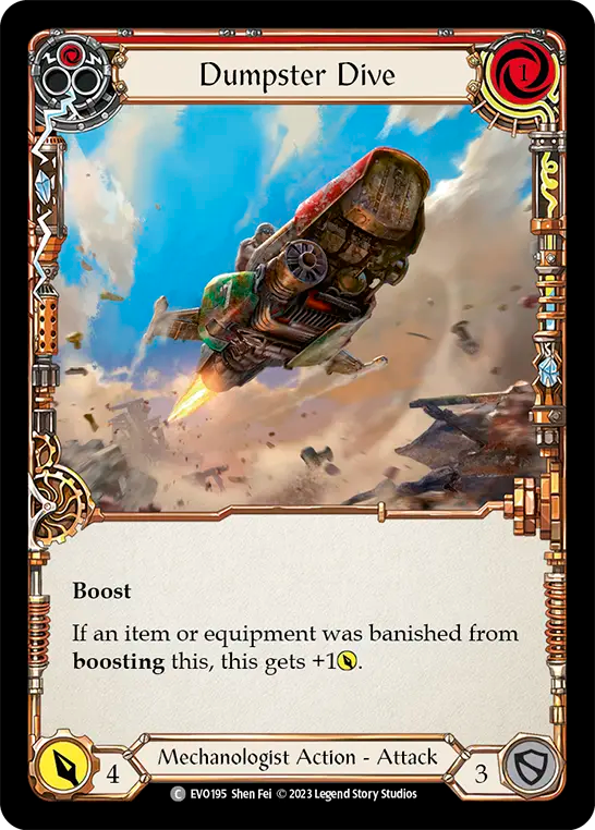 Dumpster Dive (Red) (EVO195) Rainbow Foil - Bright Lights