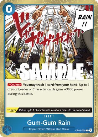Gum-Gum Rain (OP02-068) Foil