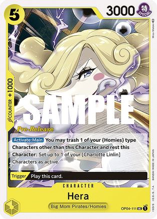 Hera (OP04-111) Pre-Release Cards