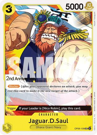 Jaguar.D.Saul (OP09-109) 2nd Anniversary Tournament Cards