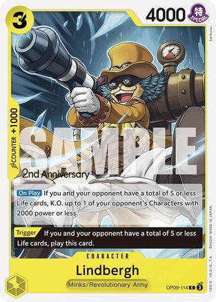Lindbergh (OP09-114) 2nd Anniversary Tournament Cards