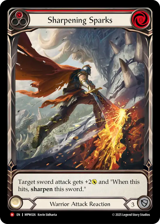 Sharpening Sparks (Extended Art) (MPW026) Rainbow Foil - Mastery Pack Warrior